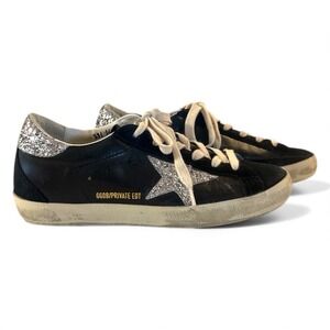 Golden Goose Super star Black Sneakers sz 36